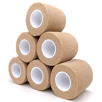 Medical Cohesive Bandages Roll Self Adhesive Wound Dressing Non Woven Material
